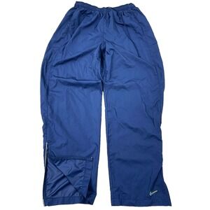 Vintage Nike Pants Women Large Navy Blue Track Suit Windbreakers Baggy Y2K 2000s